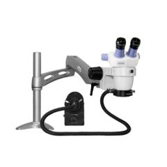 Scienscope ELZ-Series Binocular Microscope with Articulating Arm & Annular Ring Light