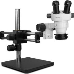 ELZ-Series Binocular Microscope with Dual Boom Stand, High Intensity LED Ring Light & Polarizer