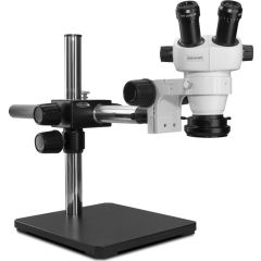 ELZ-Series Binocular Microscope with Boom Stand, High Intensity LED Ring Light & Polarizer