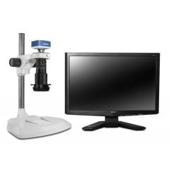 Macro Video Inspection System with High Intensity LED Ring Light, Post Stand & 1080p Camera