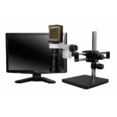 Scienscope MAC-PK5D-SC2-R3 Macro Video Inspection Microscope with High Intensity LED Ring Light, Dual Arm Boom Stand & 1080p Camera