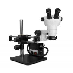 NZ-Series Binocular Microscope with Dual Boom Stand & Annular Ring Light