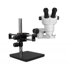 NZ-Series Binocular Microscope with Dual Boom Stand & LED Ring Light