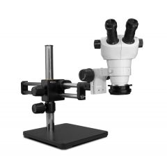 NZ-Series Binocular Microscope with Dual Boom Stand, High Intensity LED Ring Light & Polarizer