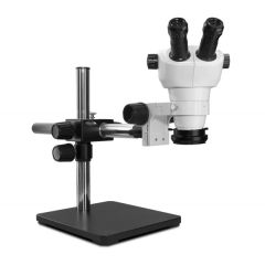 NZ-Series Binocular Microscope with Boom Stand, High Intensity LED Ring Light & Polarizer