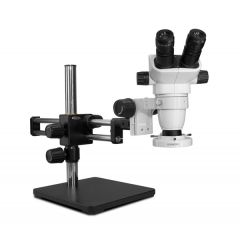 SSZ-II Series Binocular Microscope with Dual Boom Stand & LED Ring Light