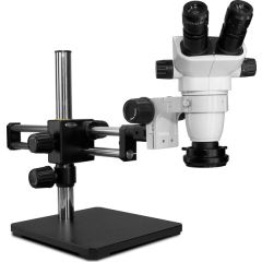 SSZ-II Series Binocular Microscope with Dual Boom Stand & High Intensity LED Ring Light