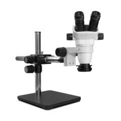 SSZ-II Series Binocular Microscope with Boom Stand, High Intensity LED Ring Light & Polarizer