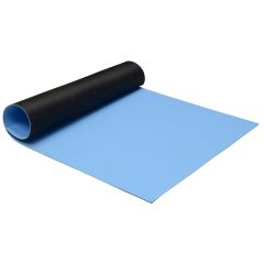 SCS R7 Series Dual-Layer Rubber Cleanroom Worksurface Mat, 40' Rolls Light Blue