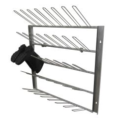 CleanPro SSL-1075 Wall-Mounted Stainless Steel Cleanroom Boot Rack, 14.25" x 60.75" x 41"