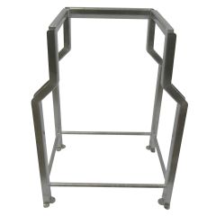 CleanPro SSL-1083 Stainless Steel Angled Frame Garbage Bag Holder, 19.25" x 17.5" x 32"