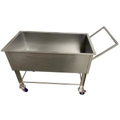 CleanPro SSL-1393 Stainless Steel Moile Tub Cart, 24" x 48" x 41"