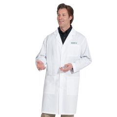 Fashion Seal® 415 Twill Knee-Length Unisex Lab Coat with 1 Inner & 2 Oversized Outer Pockets, White