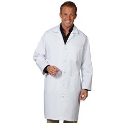 Fashion Seal® 437 Heavyweight Twill Mid-Thigh Length Unisex Lab Coat with 1 Inner & 2 Outer Pockets, White
