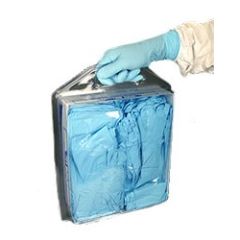 TechNiGlove TNT1200PFB 5 Mil Nitrile Cleanroom Gloves with TechniTote Dispenser, Blue, 12"