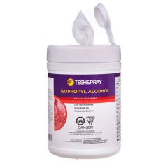 TechSpray 1610-100DSP Polyester Nonwoven Presaturated Wipes, 99% IPA, 5" x 8"