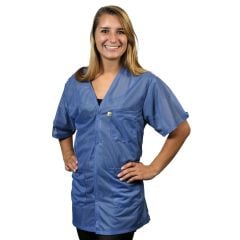 Tech Wear OFX-100 Waist-Length ESD Jacket with 3 Pockets & Short Sleeves