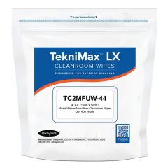 Teknipure TC2MFUW-44 TekniMax™ LX Microfiber Mixed-Weave Cleanroom Wipes, 4" x 4" (Case of 8,000)