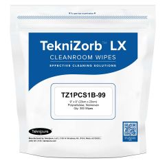 Teknipure TZ1PCS1B-99 TekniZorb™ LX Polycellulose Nonwoven Cleanroom Wipes, Blue, 9" x 9" (Case of 3,000)