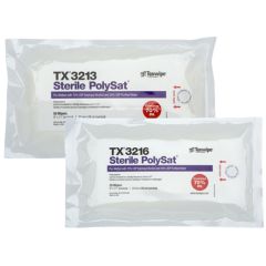 Texwipe PolySat® Sterile Pre-Wetted Meltblown Polypropylene Cleanroom Wipers, 70% IPA, 9" x 11"