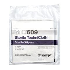 Texwipe STX609 TechniCloth® Sterile Cellulose/Polyester Wipes, 9" x 9"