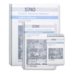 TexWrite® Spiral-Bound College Ruled Cleanroom Notebook, White