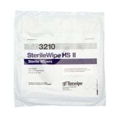 Texwipe TX3210 TechniCloth® SterileWipe™ HS II Cellulose/Polyester Wipes, 12" x 12"