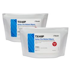 Texwipe Vertex® Pre-Wetted Polyester Knit Cleanroom Wipers, 70% USP-Grade IPA