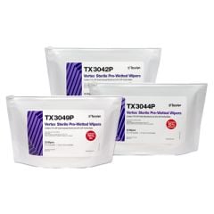 Texwipe Vertex® Sterile Pre-Wetted Polyester Knit Cleanroom Wipers, 70% USP-Grade IPA