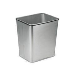 CleanPro® Stainless Steel Cleanroom ESD Waste Basket, 10" x 14" x 15"