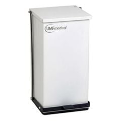 UMF Medical 1475W Step Activated Epoxy Finish Cleanroom Waste Receptacle, 23.5" x 13" x 14"