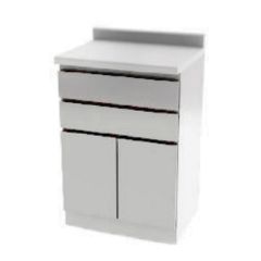 UMF Medical 6014 Modular Lab Base Cabinet with 2 Drawers & 2 Doors, White, 24" x 36" x 40"