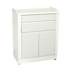 UMF Medical 6120 Treatment Cabinet with 2 Doors, 2 Drawers & 1 Shelf, White, 27" x 34" x 16"