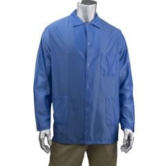 Uniform BR49A-44RB-2XL StatStar Royal Blue Short ESD Lab Coat with 3 Pockets, 2X-Large