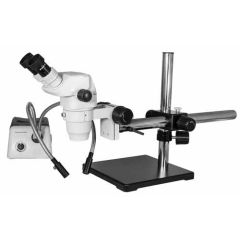 View Solutions SZ02020424 Stereo Zoom Binocular Microscope with Dual Boom Stand & Dual Point Light