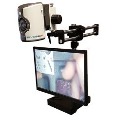 EVO Cam II Long Distance Digital Microscope with Track Stand & 25" Monitor 