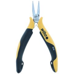 Wiha 32742 Precision Straight Serrated Jaw Short Snipe Chain Nose Pliers, 4.75" OAL