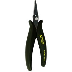 Precision ESD-Safe Flat Nose Pliers with Tension Return Springs & Proturn Comfort Grip, 6.30" OAL