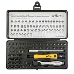 Wiha Tools 75965 65-Piece ESD-Safe System 4 Master Technician's Ratchet & Microbits Set