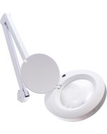 Aven ProVue Solas LED Magnifying Lamp with Interchangeable 8 Diopter Lens &  Heavy-Duty Clamp, White