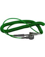 Botron B2408 GEM Wrist Strap Coil Cord with 1/8" Snap, Emerald, 6'