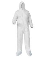 CleanPro CPMPC-HB Microporous Polypropylene Disposable Coveralls with Attached Hood & Boots