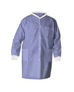 Kimtech™ A8 Certified Disposable Knee-Length Lab Coats with 3 Pockets, Blue