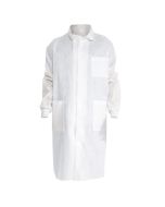 Kimtech™ A8 Certified Disposable Knee-Length Lab Coats with Extra Protection & 3 Pockets, White