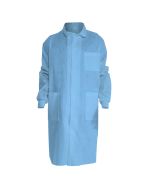 Kimtech™ A8 Certified Disposable Knee-Length Lab Coats with Extra Protection & 3 Pockets, Blue