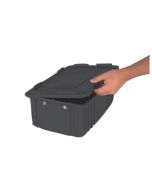 LEWISBins CDC1040-XL ESD-Safe Snap-On Cover for DC1000 Series Divider Boxes, Black