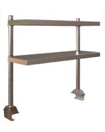 Metro TableWorx&trade; Riser with (2) Rear Cantilevered Type 304 Solid Stainless Steel Shelves
