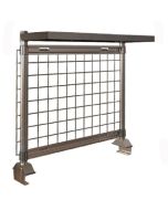 Metro TableWorx&trade; Riser with Type 304 Stainless Steel SmartWall Grid & (1) Rear Cantilevered Solid Shelf
