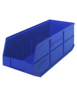 Quantum SSB483 Stackable Shelf Bins, Blue, 8.25" x 20.5" x 7"