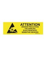SCS ALABEL5/8X2 RS-471 ESD "Attention" Labels, 0.625" x 2" (Roll of 1,000)